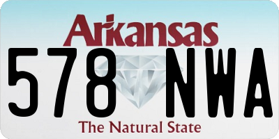 AR license plate 578NWA