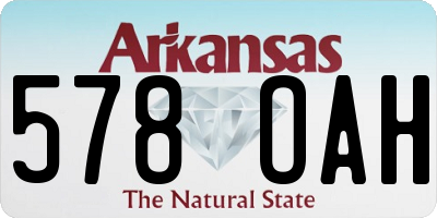 AR license plate 578OAH