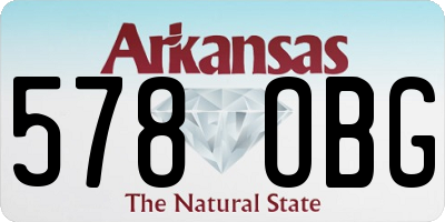AR license plate 578OBG