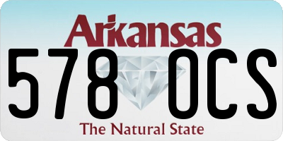 AR license plate 578OCS