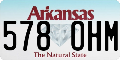 AR license plate 578OHM