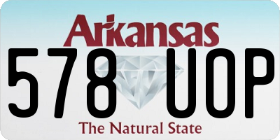 AR license plate 578UOP