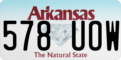 AR license plate 578UOW