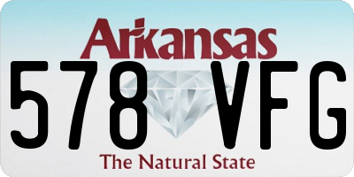 AR license plate 578VFG
