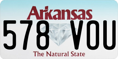 AR license plate 578VOU