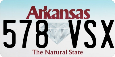 AR license plate 578VSX