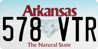 AR license plate 578VTR