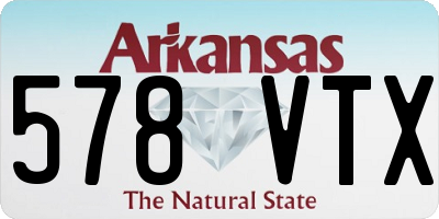 AR license plate 578VTX
