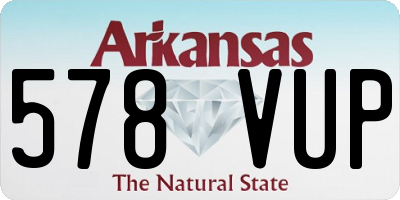 AR license plate 578VUP