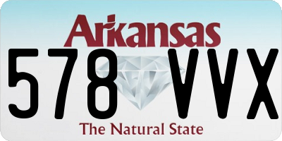 AR license plate 578VVX