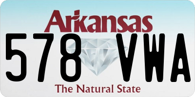 AR license plate 578VWA