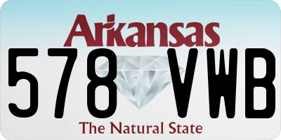 AR license plate 578VWB