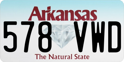 AR license plate 578VWD