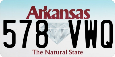 AR license plate 578VWQ