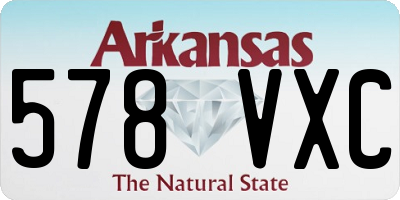 AR license plate 578VXC