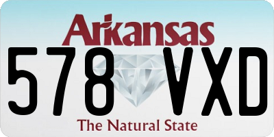 AR license plate 578VXD