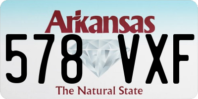 AR license plate 578VXF