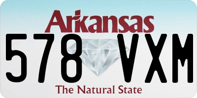 AR license plate 578VXM