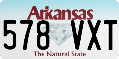 AR license plate 578VXT