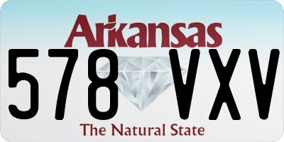 AR license plate 578VXV
