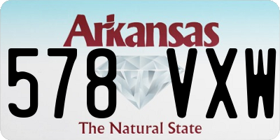 AR license plate 578VXW