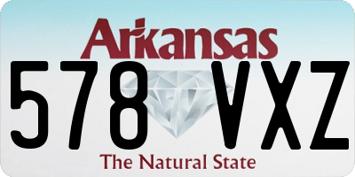 AR license plate 578VXZ