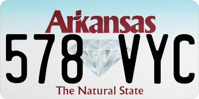 AR license plate 578VYC