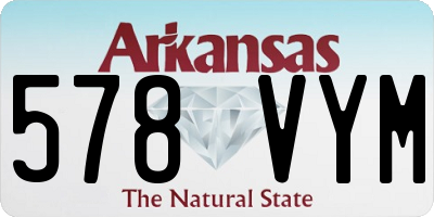 AR license plate 578VYM