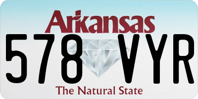 AR license plate 578VYR
