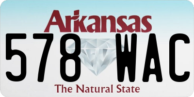 AR license plate 578WAC