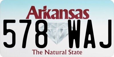 AR license plate 578WAJ