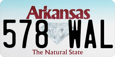 AR license plate 578WAL
