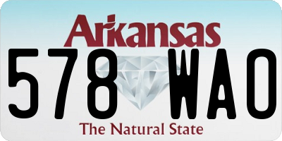 AR license plate 578WAO