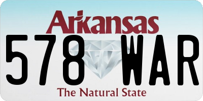 AR license plate 578WAR
