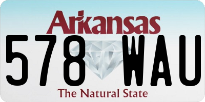 AR license plate 578WAU