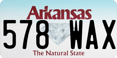AR license plate 578WAX