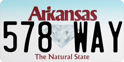 AR license plate 578WAY