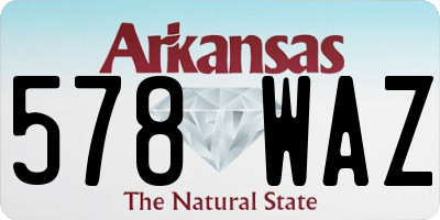 AR license plate 578WAZ