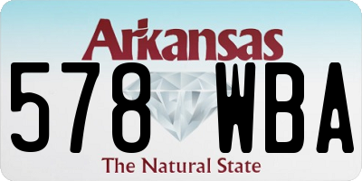 AR license plate 578WBA