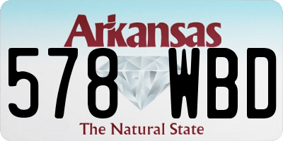 AR license plate 578WBD