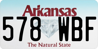 AR license plate 578WBF