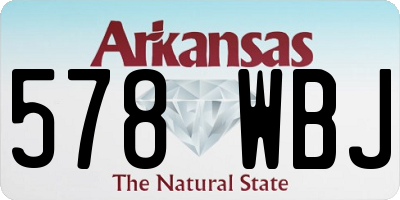 AR license plate 578WBJ