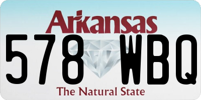 AR license plate 578WBQ