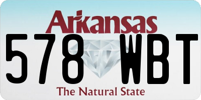 AR license plate 578WBT