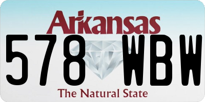 AR license plate 578WBW