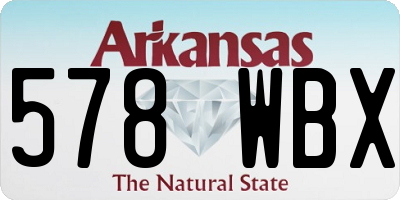 AR license plate 578WBX