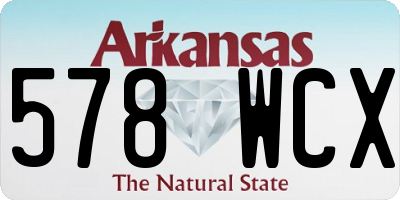 AR license plate 578WCX