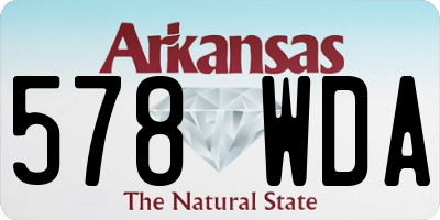 AR license plate 578WDA