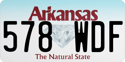 AR license plate 578WDF