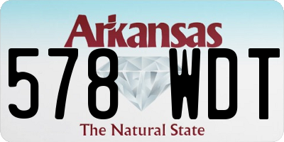 AR license plate 578WDT